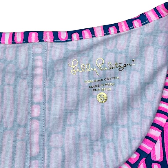 Lilly Pulitzer Beacon Dress Small Mandevilla Pink Slathouse Stripe Engineer - Picture 9 of 9